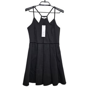 Parker Juliet Dress Size Large Black Ladder Stitching